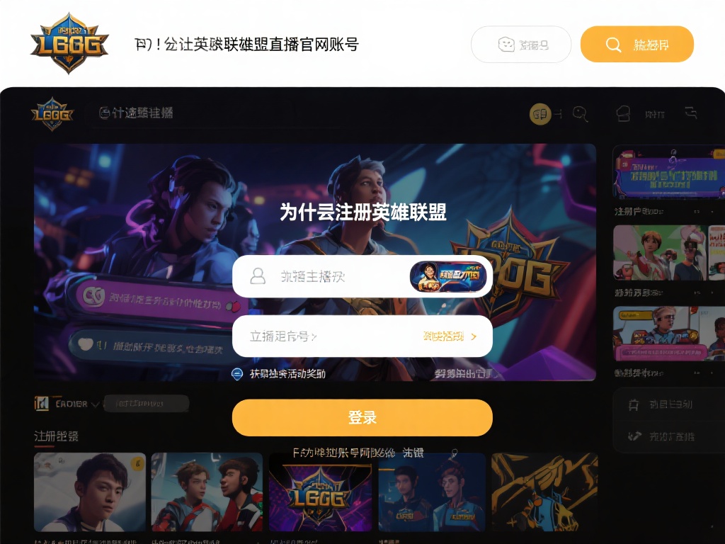 英雄联盟直播官网首页快速注册登录账号全攻略